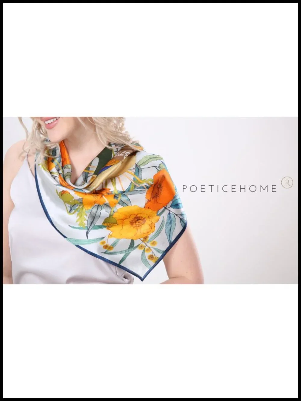 100% Pure Mulberry Silk Square Scarf 26x26 Neck Scarf for Women Headwrap